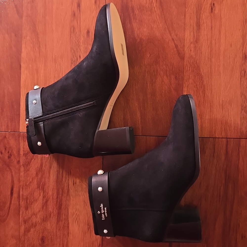 Kate Spade Elegant Black Ankle Booties Sz 8
